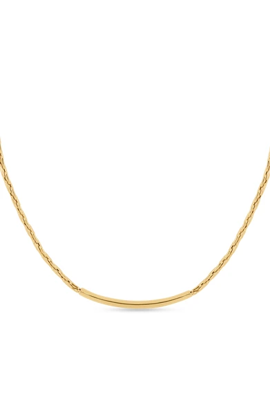 14K Yellow Gold Bar Necklace