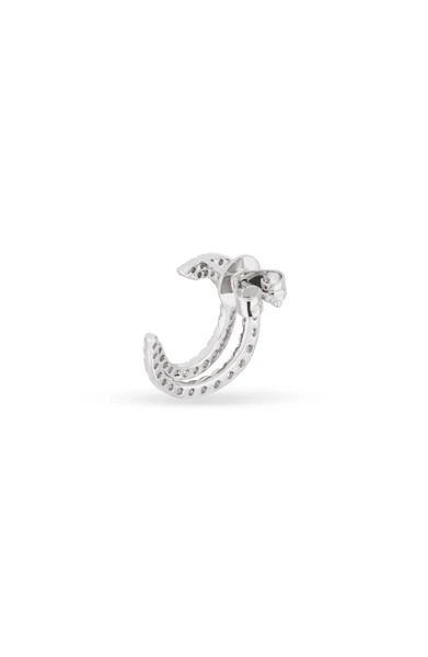 18K White Gold Bardot Natural Diamond Wrap Stud Earrings