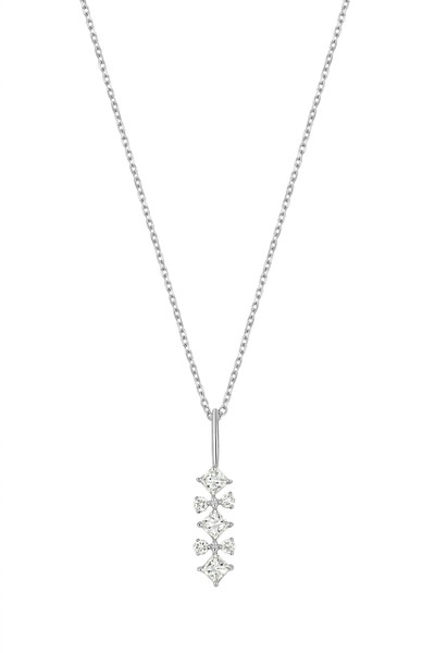 18K White Gold Getty Natural Diamond Necklace
