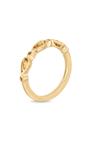 14K Yellow Gold Citrine Stackable Ring