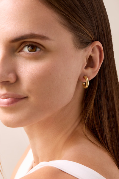 14K Yellow Gold Bony Levy Small Thick Hoop Earrings