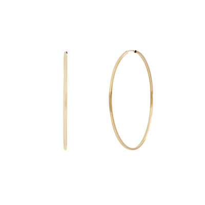 14K Yellow Gold Bony Levy Large Essentials Thin Hoop Earrings