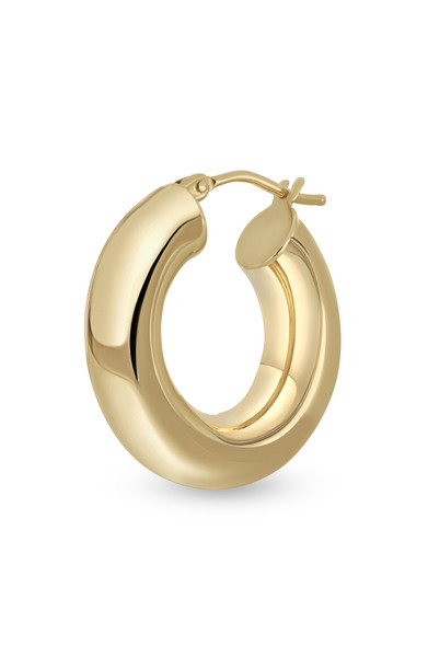 14K Yellow Gold Bony Levy Medium Chunky Hoop Earrings