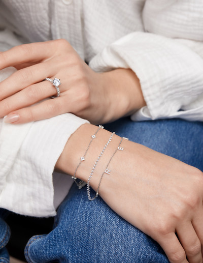 18K White Gold Icon Initial Custom Charm Bracelet