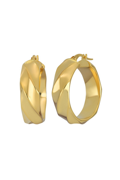 14K Yellow Gold Bony Levy Crafted Large Hoop Earrings