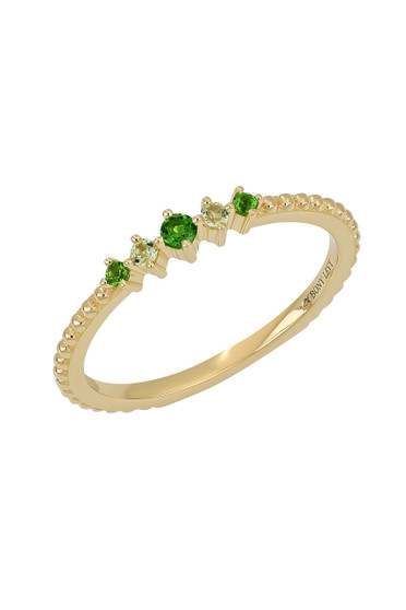 BLC PERIDOT GREEN ONYX STACKABLE RING