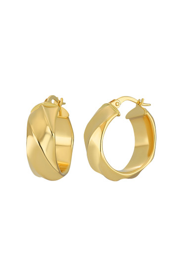 14K BOLD GOLD HOOP EARRINGS