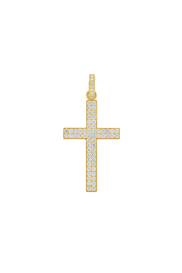 MENS 18K CROSS PENDANT