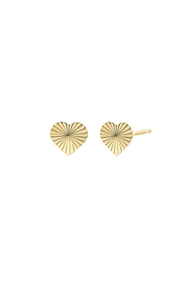 BLG 14K HEART STUDS