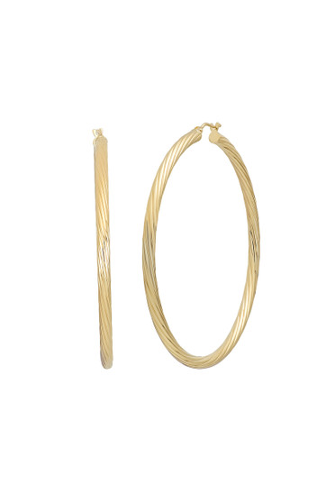 14K MYKONOS EVERYDAY TWISTED HOOPS