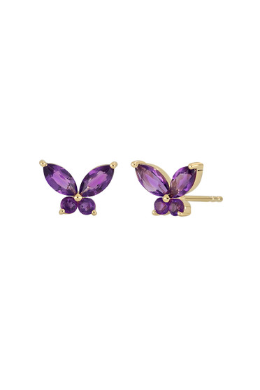 BLC AMETHYST STUD EARRINGS