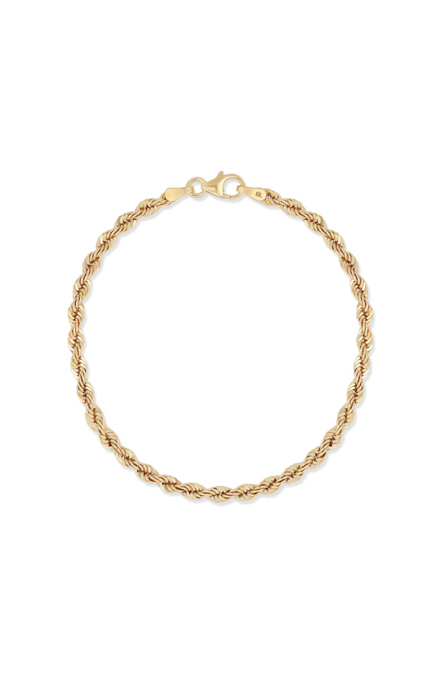 14K Yellow Gold Bony Levy Rope Chain Bracelet 