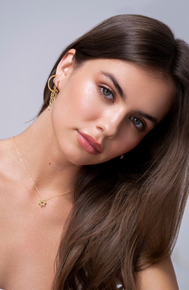 14K Yellow Gold Bony Levy Large Hoop Earrings