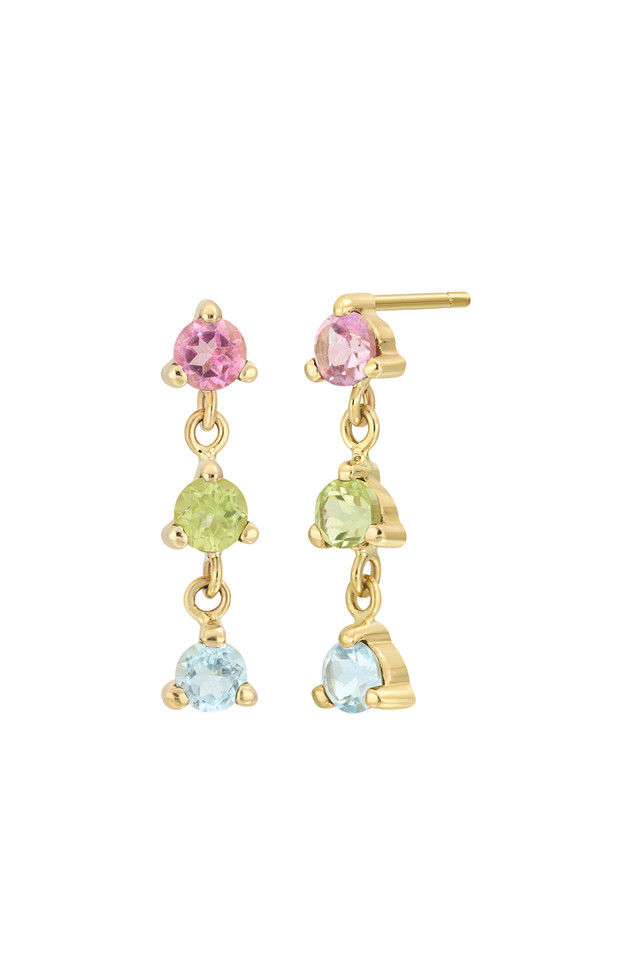 14K Yellow Gold Bony Levy Mixed Bony Levy Color Drop Earrings