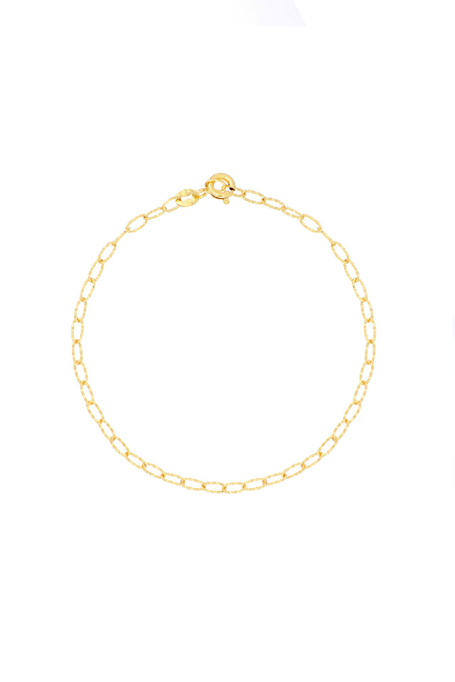 14K Yellow Gold Bony Levy Textured Chain Bracelet
