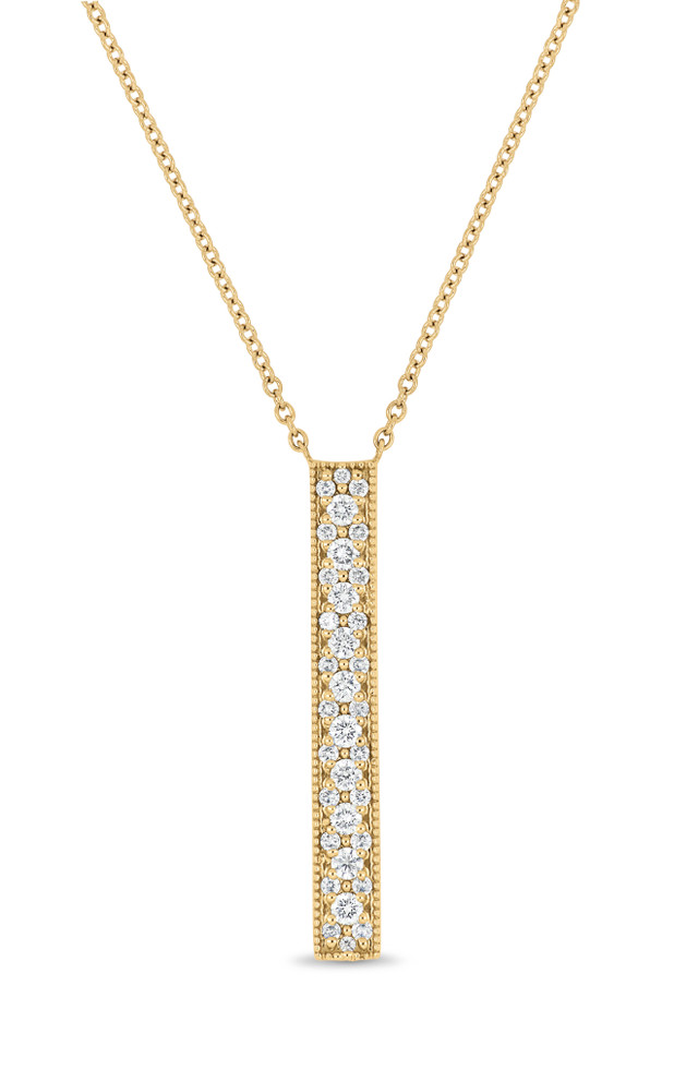 18K Yellow Gold Natural Diamond Rita Cluster Pendant Necklace