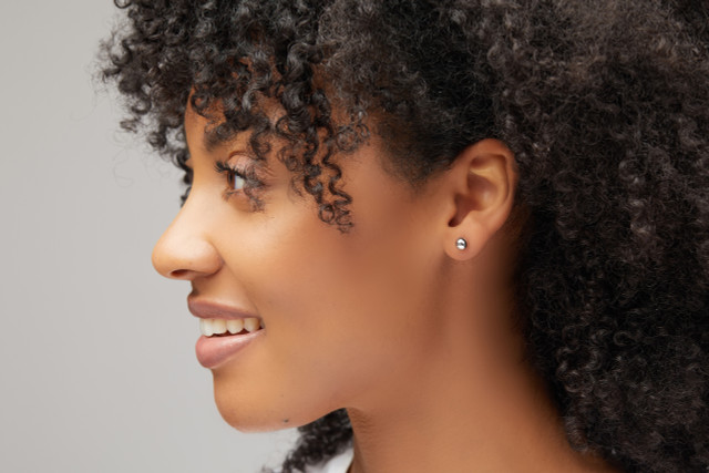 14K White Gold Bony Levy Mini Ball Stud Earrings