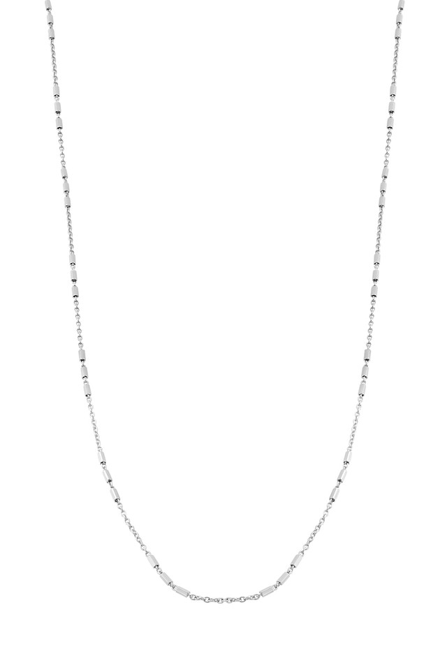 14K White Gold Bony Levy Chain Necklace