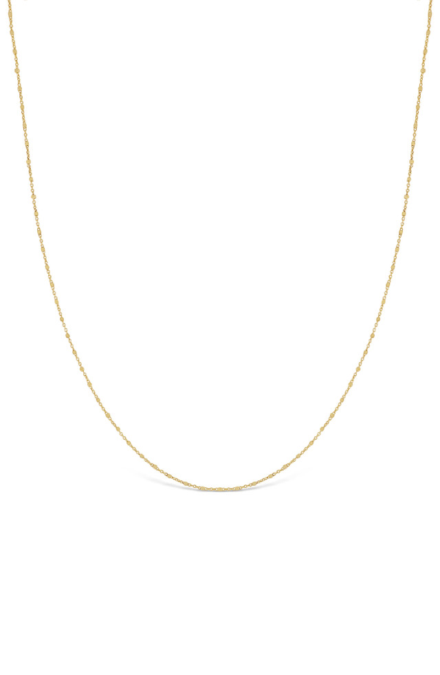14K Yellow Gold Bony Levy Beaded Chain Station Necklace