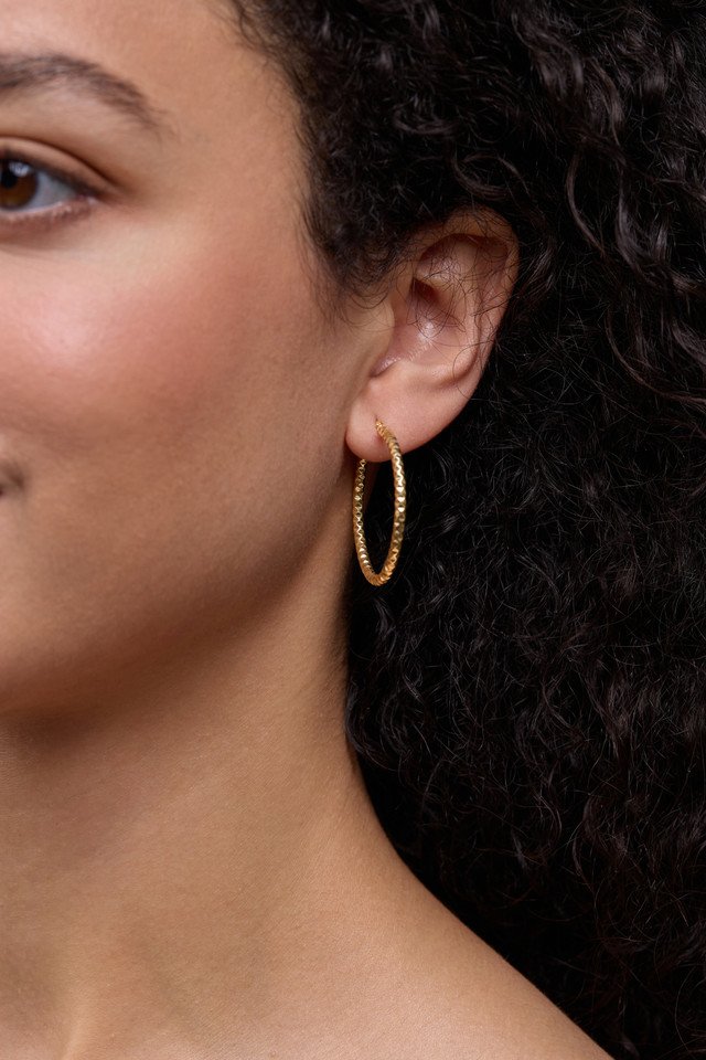 14K Yellow Gold Bony Levy Oversized Square Hoop Earrings