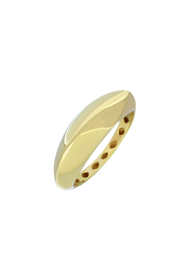 14K Yellow Gold Knife Edge Ring