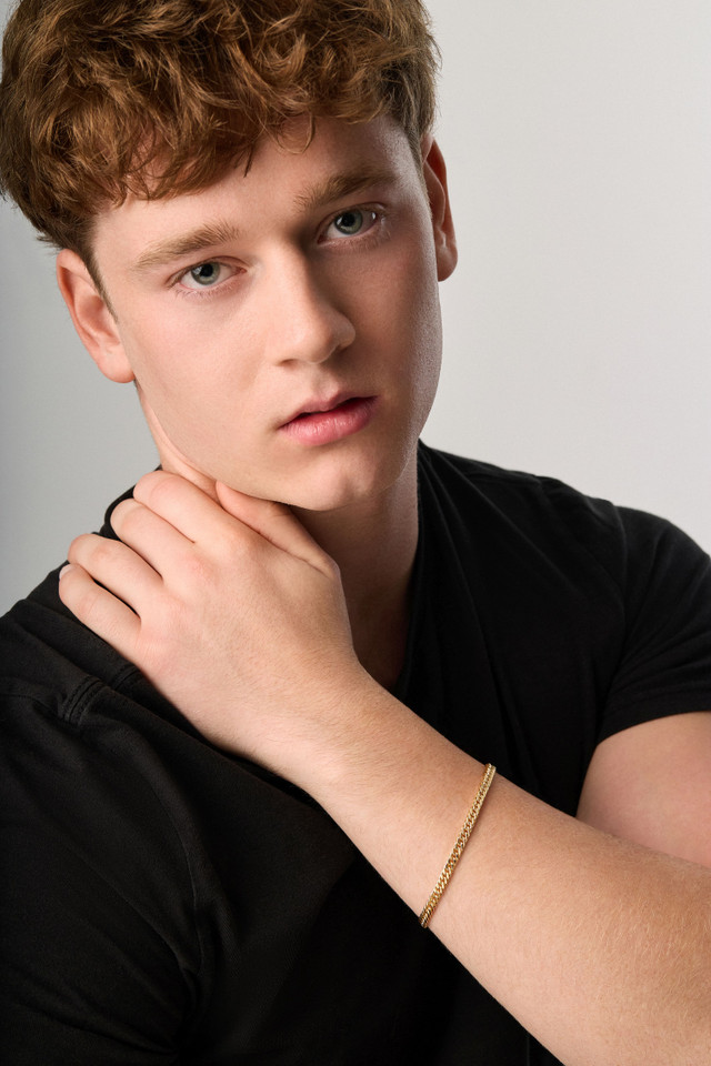 14K Yellow Gold Bony Levy Men's Chain Bracelet