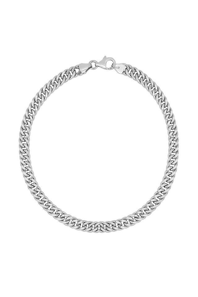 14K White Gold Bony Levy Men's Link Chain Bracelet