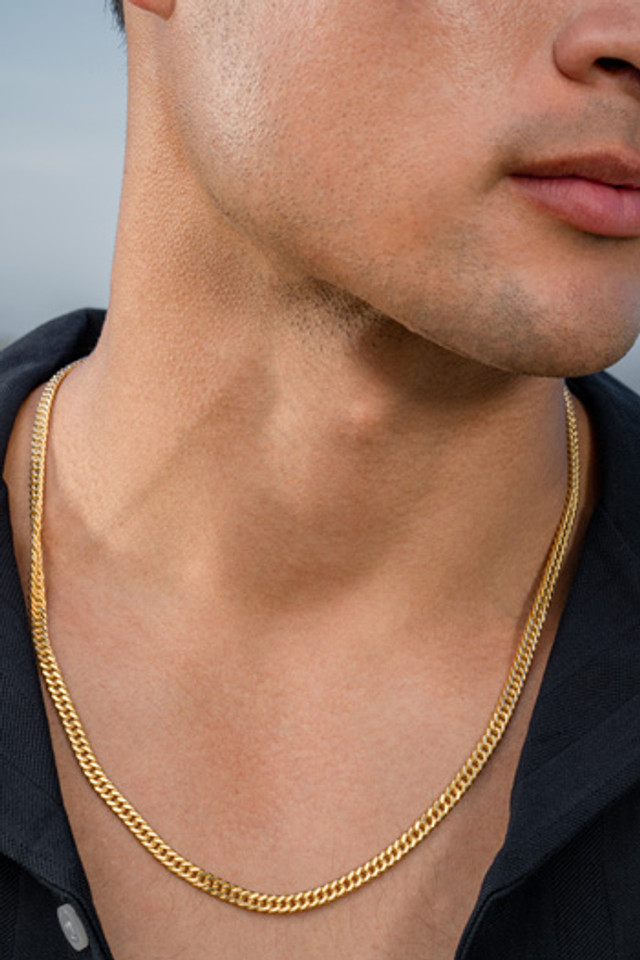 14K Yellow Gold Bony Levy Men's Link Chain Necklace