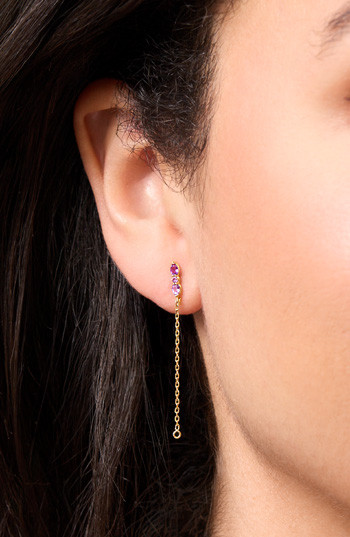 14K Yellow Gold Peridot Bony Levy Drop Earrings