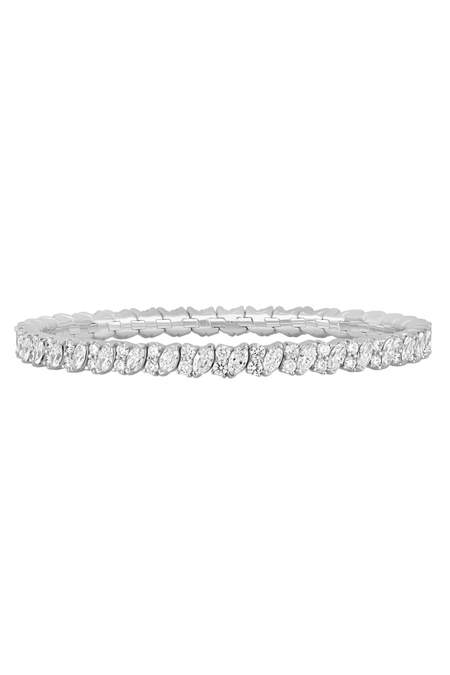 18K White Gold Diamond Audrey Evening Stretch Bracelet