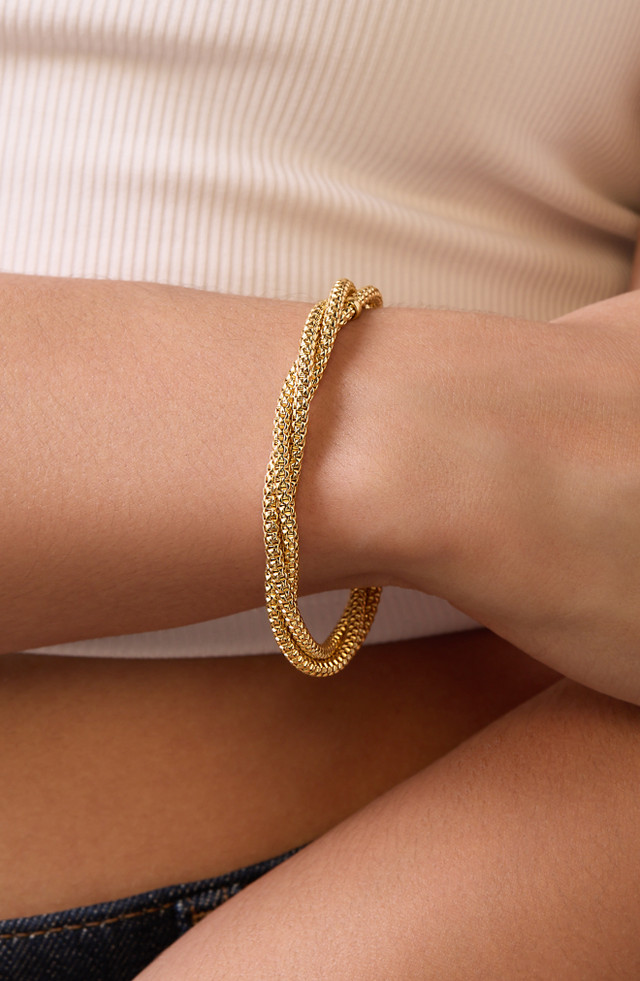 14K Yellow Gold Bony Levy Delicate Stretch Bracelet