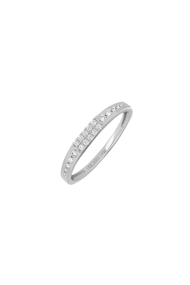 18K White Gold Diamond Kiera Band Ring