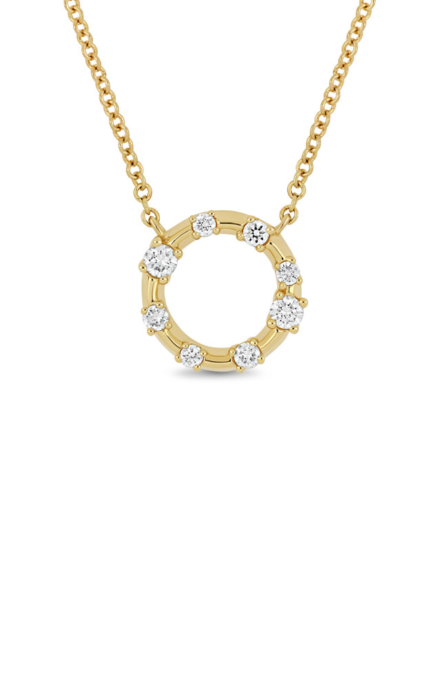 18K Yellow Gold Natural Diamond Solstice Pendant Necklace