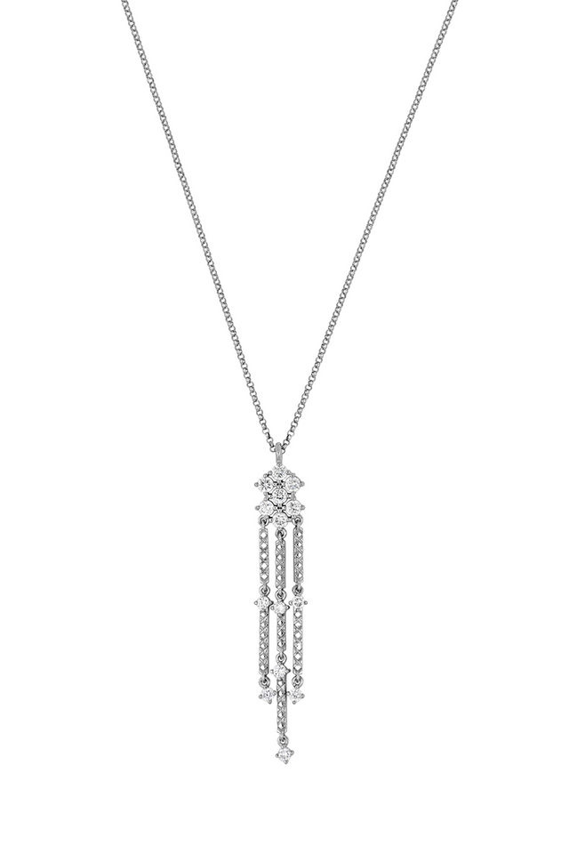 18K White Gold Natural Diamond Rita Pendant Necklace