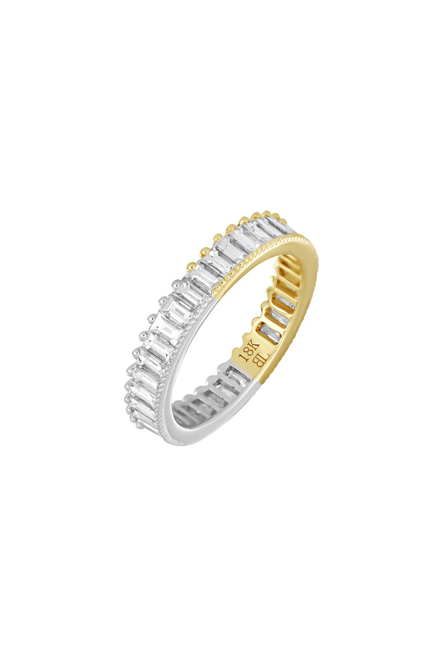 18K Two-Tone Gold Diamond Gatsby Eternity Ring
