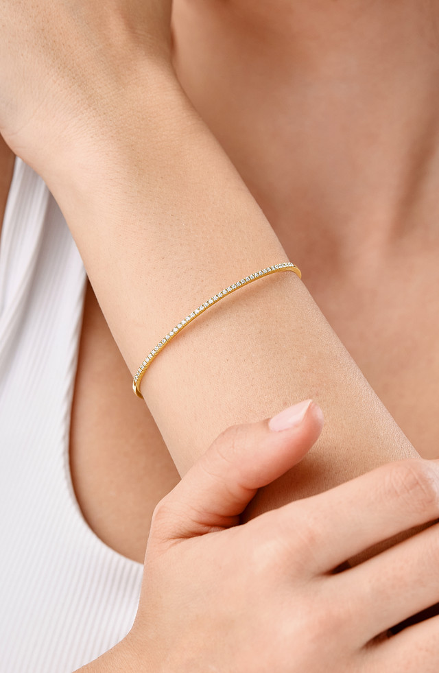 18K Yellow Gold Natural Diamond Audrey Bracelet