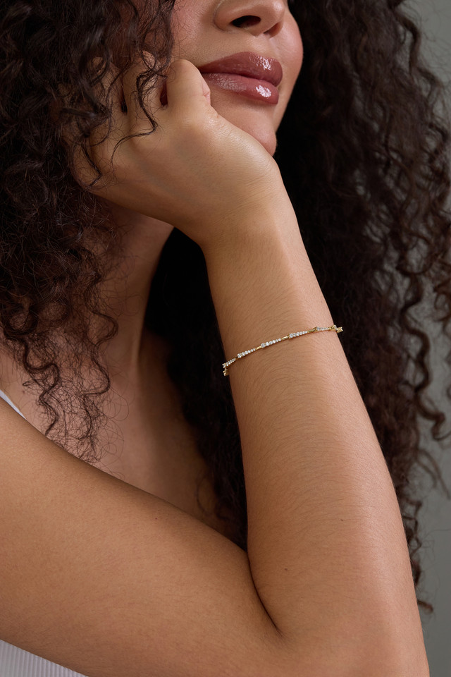 18K Yellow Gold Diamond Audrey Opulent Tennis Bracelet