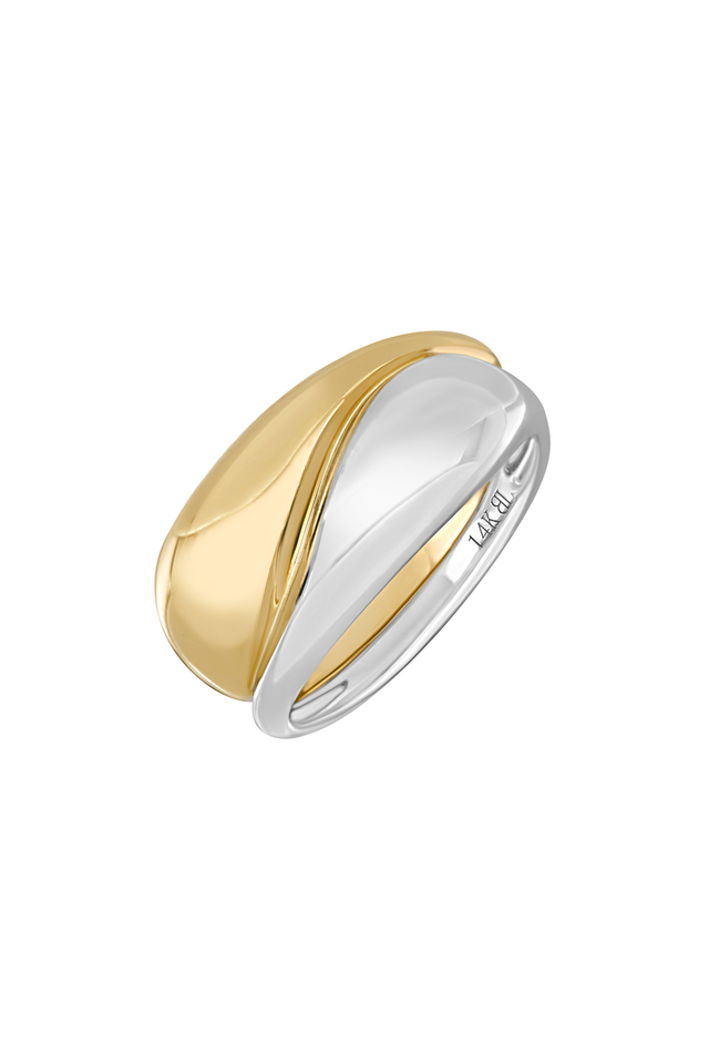 14K White and Yellow Gold Bony Levy Elegant Statement Ring