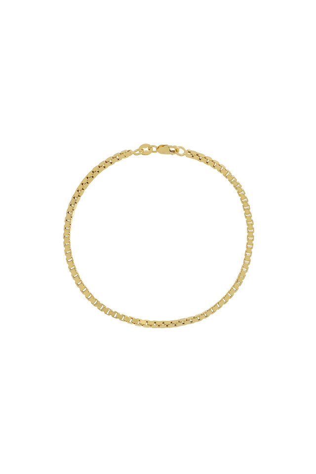 14K Yellow Gold Bony Levy Men's Elegant Chain Bracelet