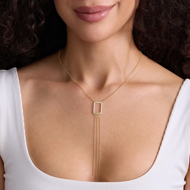 18K Yellow Gold Varda Natural Diamond Y-Neck Necklace