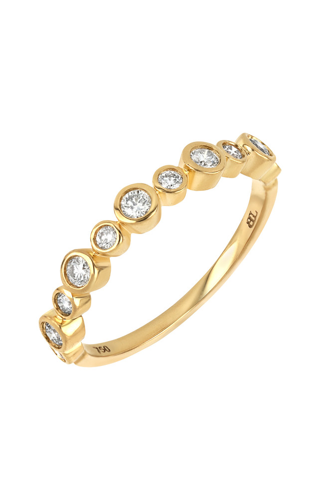 18K Yellow Gold Monaco Natural Diamond Ring