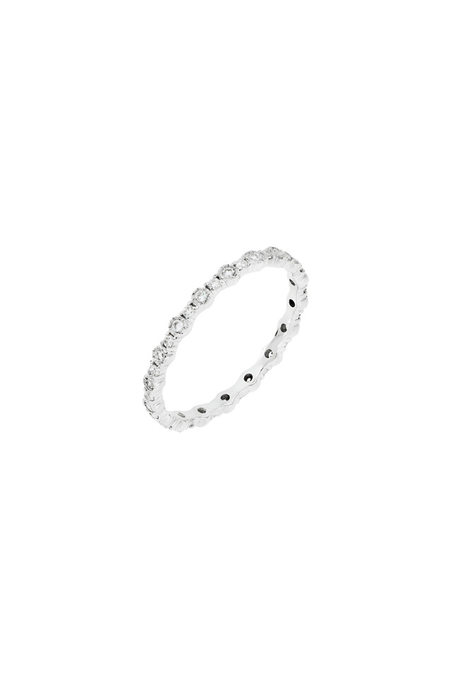 18K White Gold Bardot Natural Diamond Eternity Ring