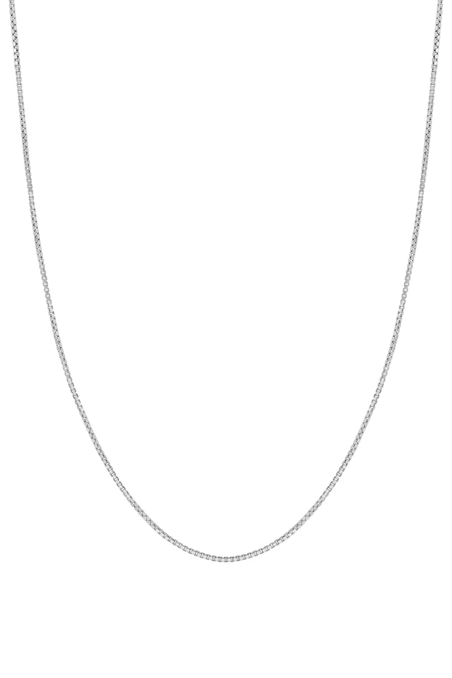 14K White Gold Men's Chain Necklace