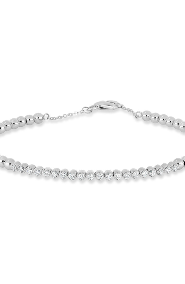 18K White Gold Audrey Natural Diamond Bangle Bracelet