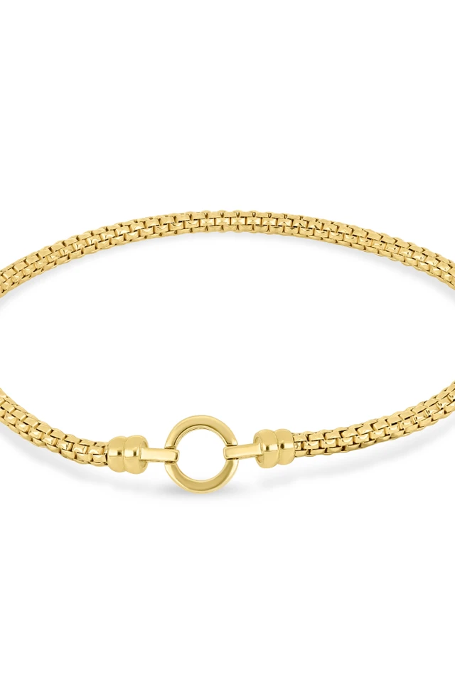14K Yellow Gold Mesh Stretch Bracelet