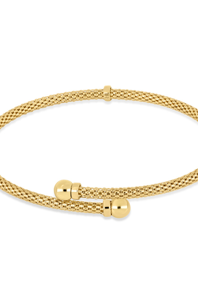 14K Yellow Gold Mesh Coil Bracelet
