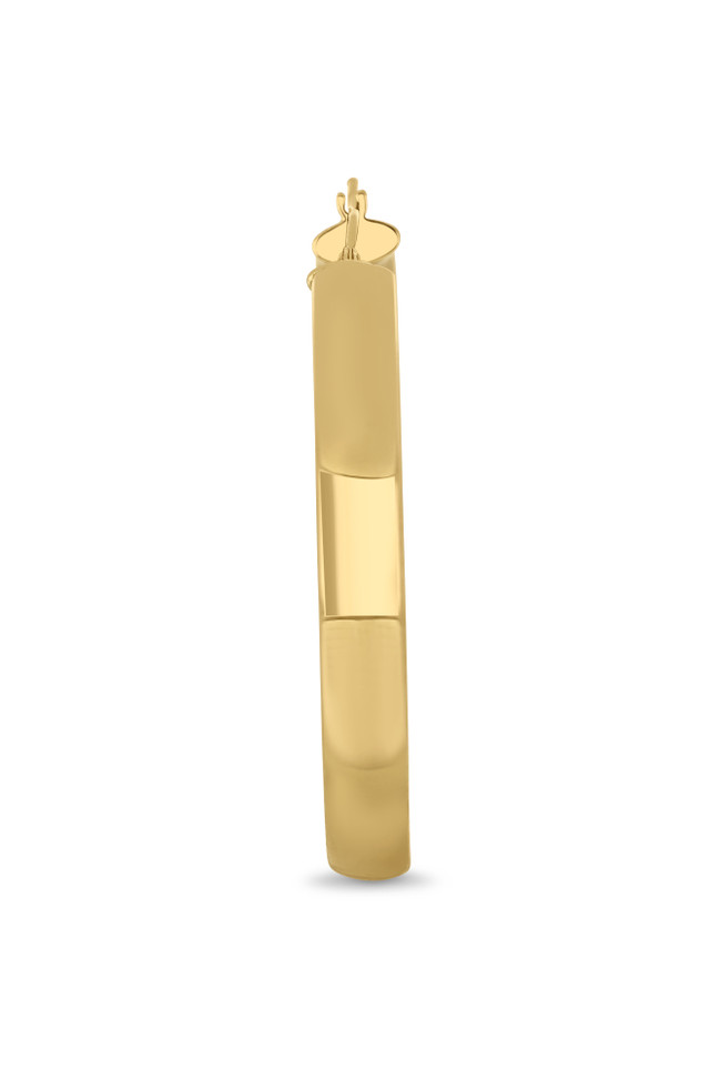 14K Yellow Gold Classic High Polish Hoop Earrings