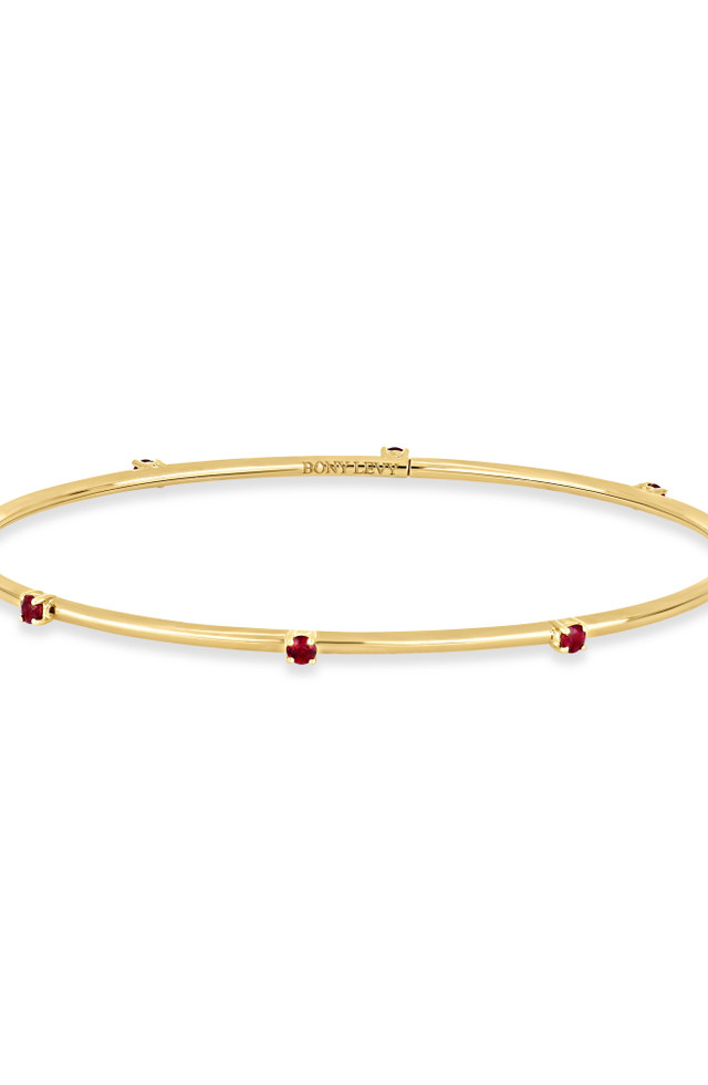 18K Yellow Gold El Mar Ruby Infinity Bangle Bracelet