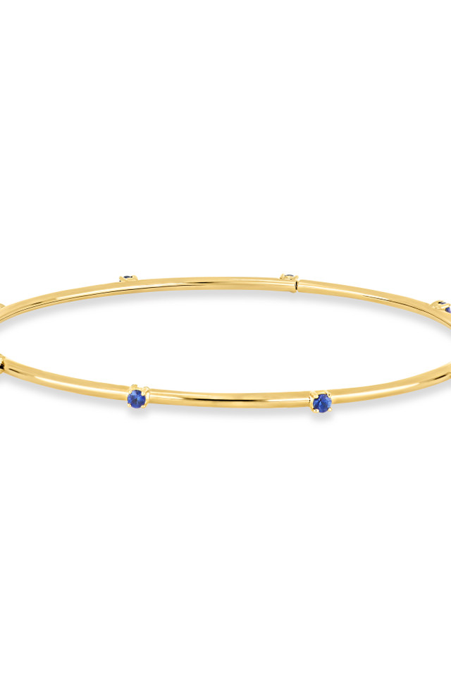 18K Yellow Gold El Mar Sapphire Infinity Bangle Bracelet