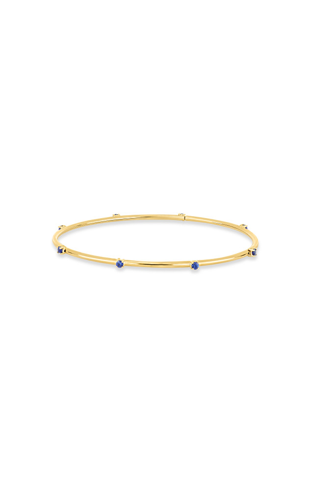 18K Yellow Gold El Mar Sapphire Infinity Bangle Bracelet
